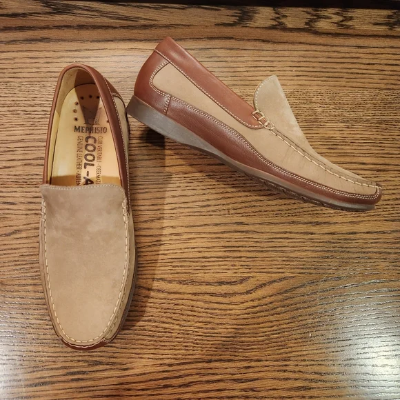 Mephisto Baduard Slip-On Men's Loafers Tan Nubuck Size US 8 - Picture 1 of 8